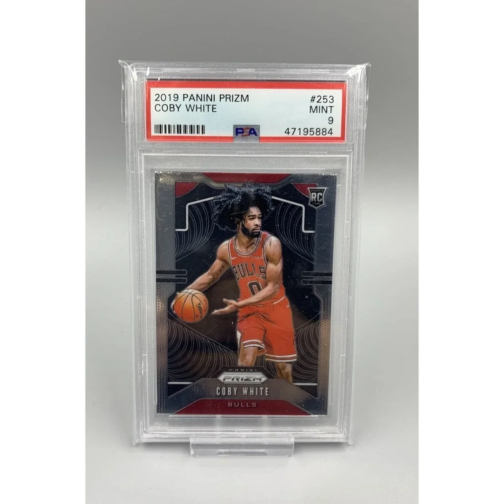 Coby White Prizm Base PSA 9 Rookie‎ Chicago Bulls 2019-2020